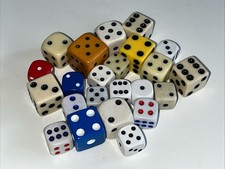 Mixed Colour 6 Sided Dice Job Lot Bundle X23 Plastic Acrylic Board Games