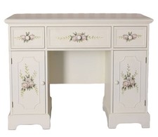 Desk shabby chic Writing furniture Computer table Wall table Rose painting new