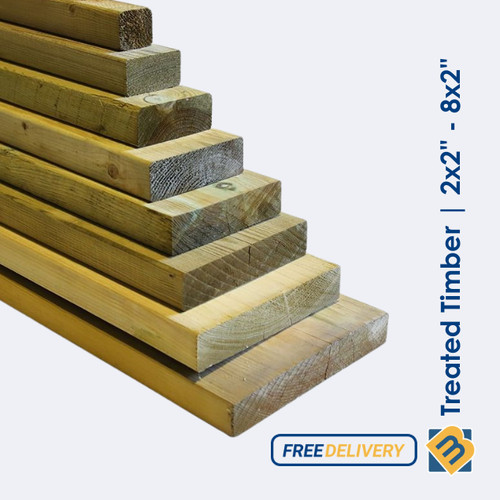 Treated timber 2x2 3x2 - timber, 2x2,