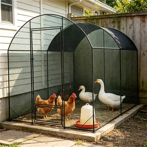 Large metal chicken run coop - metal,