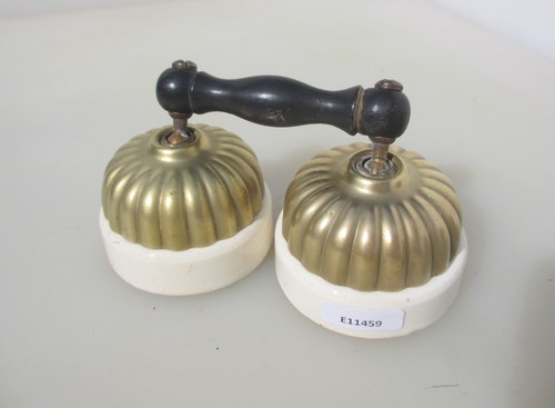 Antique brass ceramic - &, light