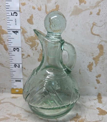 Vintage glass oil vinegar jug - glass, oil/vinegar