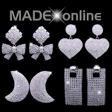 Extra Large Dangle Earrings, Statement Bling Earrings, Big Sparkle Drops