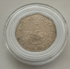2012 Bailiwick of Jersey 20p Twenty Pence Coin - Circulated In Capsule