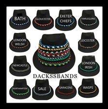 Hand Made Premiership Rugby Union 26 Inch Braided Paracord Adjustable Hat Bands 