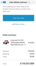Licensed 12v VW Volkswagen Beetle Kids Pink Ride On Car 