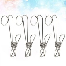  20 Pcs Washing Line Hanger Hooks Clothes Drying Wire Clip Clothesline Clips