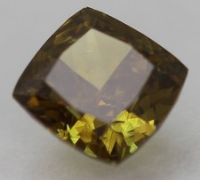 0.27 Carat Green Brown VS2 Cushion Natural EARTH MINED Diamond 3.70X3.55mmVIDEO