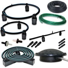 Aqua-Jet Air Diffuser 9" / 12" Aerator Rings & 30' Air Line Fish Pond Koi Garden
