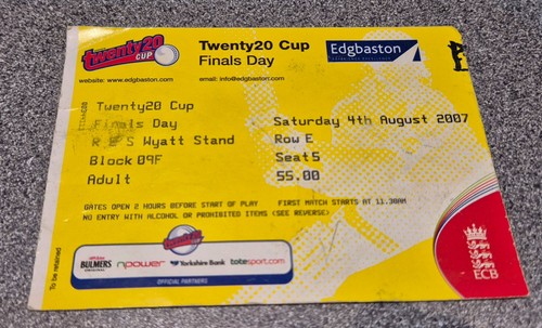 Used cricket ticket - used,