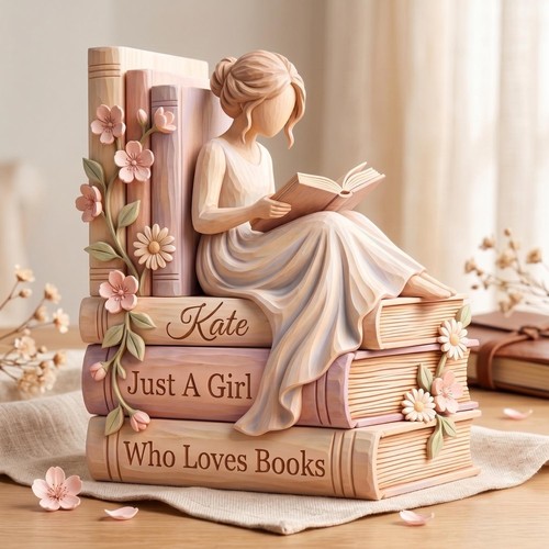Personalized floral bookworm - floral,