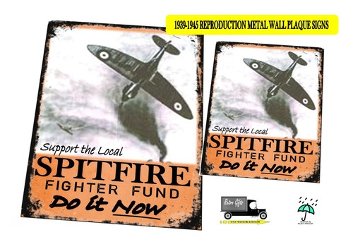 Ww2 spitfire fund - poster, metal