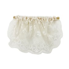 Dolls house ecru cream lace - cream,