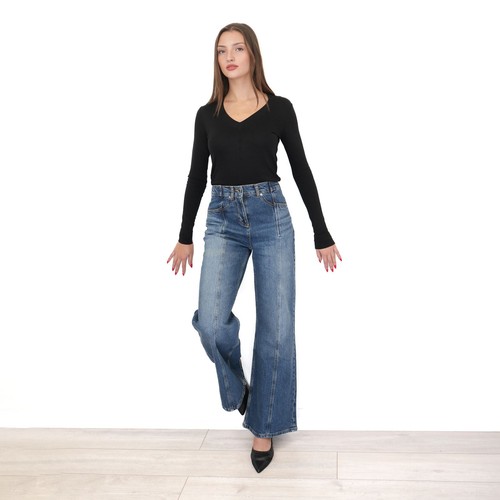 Womens reiss jean mid blue - womens,