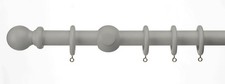 Wood  Curtain Pole - 28mm Grey