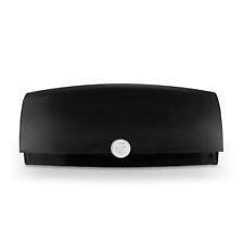 Swan Townhouse Black Bread Bin with Roll Top Lid Modern Design SWKA18529BLK