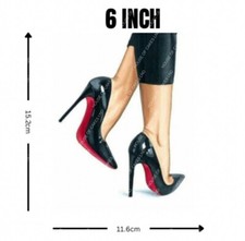 RED BOTTOM HIGH HEELS LEGS PRE-CUT 4/5/6 INCH HEIGHT EDIBLE ICING CAKE DECOR