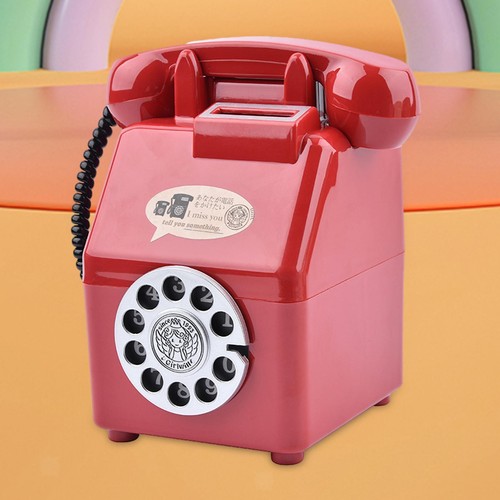 Retro telephone piggy bank - piggy,