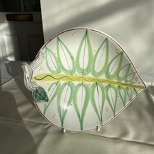 Vintage Stig Lindberg Studio Leaf Dish , 7 ½ in. Sweden N.G.22