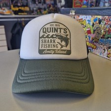 Quints Shark Fishing JAWS Snapback Hat Retro Movie Film Cap 1970 80s Iconic