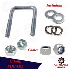 Square Zinc Plated U-Bolt &