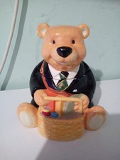 Collectable Ringtons Vintage Teddy Bear Cookie/Sweet Jar by Wade Ceramics