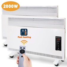 Electric Panel Heater 2000 Watt Wall Hung or Portable Radiator Timer Thermostat