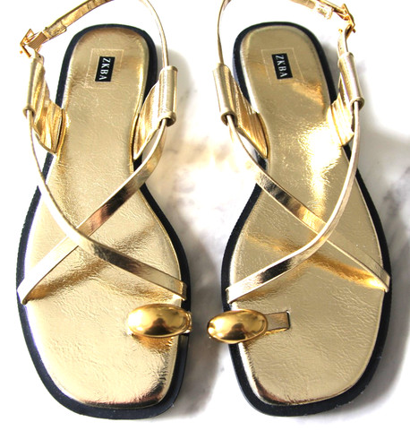 Brand new metallic gold - gold, toe