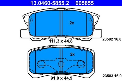 Disc brake pad set ate - brake, fits