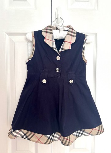 Girls navy check fit - girls, &