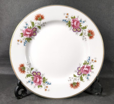 Royal Grafton Bread Plate ~ Fine Bone China ~ White/Pink Rose Design ~ Dia. 16cm