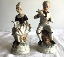 PAIR Vintage Porcelain Man &