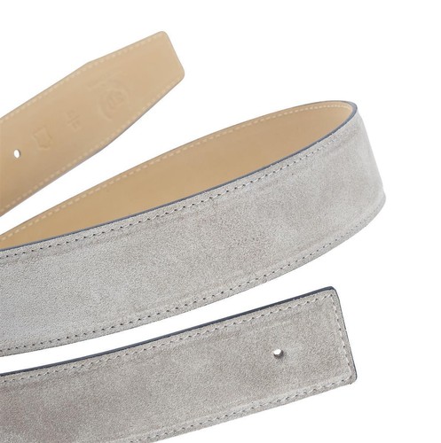 Suede belt grey beige - , white