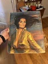 Vintage Louis Shabner Print on Board - Gail - 1960's / 1970's Kitsch Wall Art