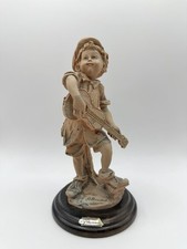 Vintage 80s Giuseppe Armani Terracotta Collectible Figurine Boy With guitar 8"