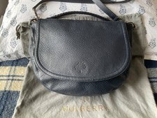 **RARE*** VGC Mulberry MIDNIGHT & SILVER EFFIE SATCHEL ~ Large Size  & Dustbag