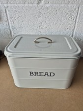 Cream Metal Bread Bin Kitchen