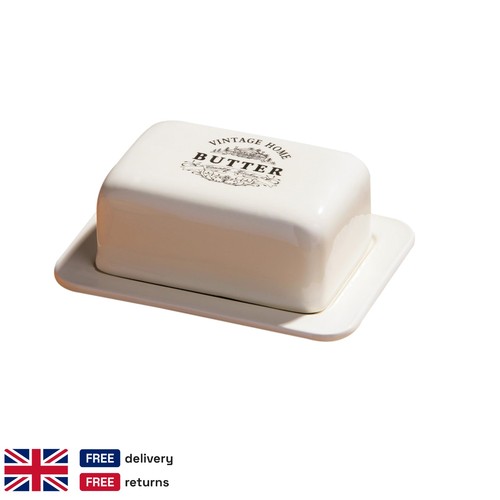 Cream ceramic butter - butter, with