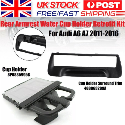 Rear armrest water cup - water, holder