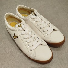 LYLE AND SCOTT Mens Trainers Sneakers Canvas White Size 8 UK