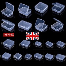 1-10X Small Plastic Storage Boxes Container Square Box Coins Screws Jewelry UK
