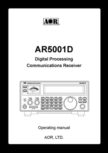 Aor ar5001d communication - aor,