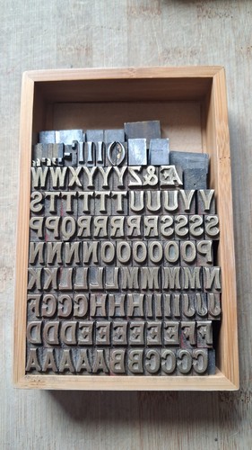 Bookbinders used brass type - ,