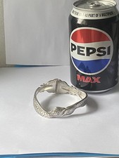 Vintage sprung silvertone snake bracelet/cuff - ? Spero Mfg. Co.