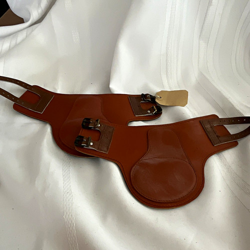 Brown leather horse fetlock - leather,