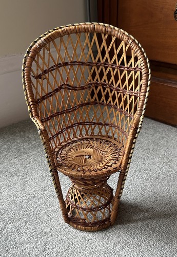 Vintage 1970s miniature wicker - miniature,