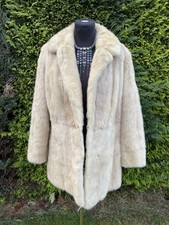 Vintage 60s Champagne Blonde Mink Princess Jacket Coat Size M Read Description