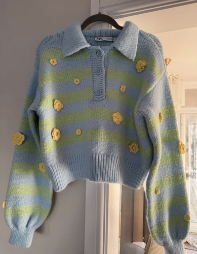 Zara knit floral - knit, appliqué