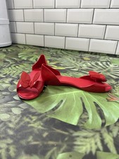 Lovely Red Butterfly Mel Shoe/sandals Size 40