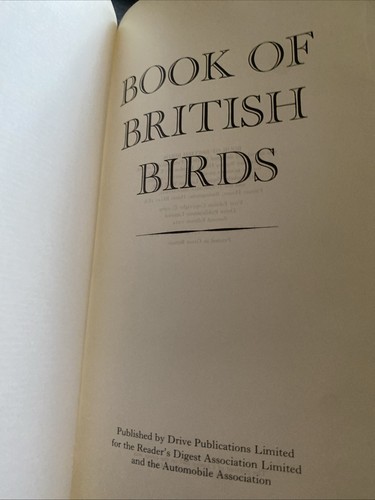 Book british birds 1974 - of,